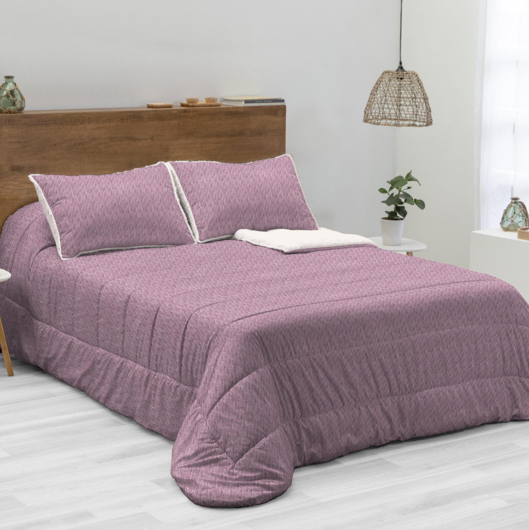 EDREDON KARAMELO JACQUARD SHERPA LARA